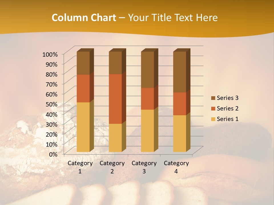 A Plate Of Bread With Slices Of Bread On It PowerPoint Template