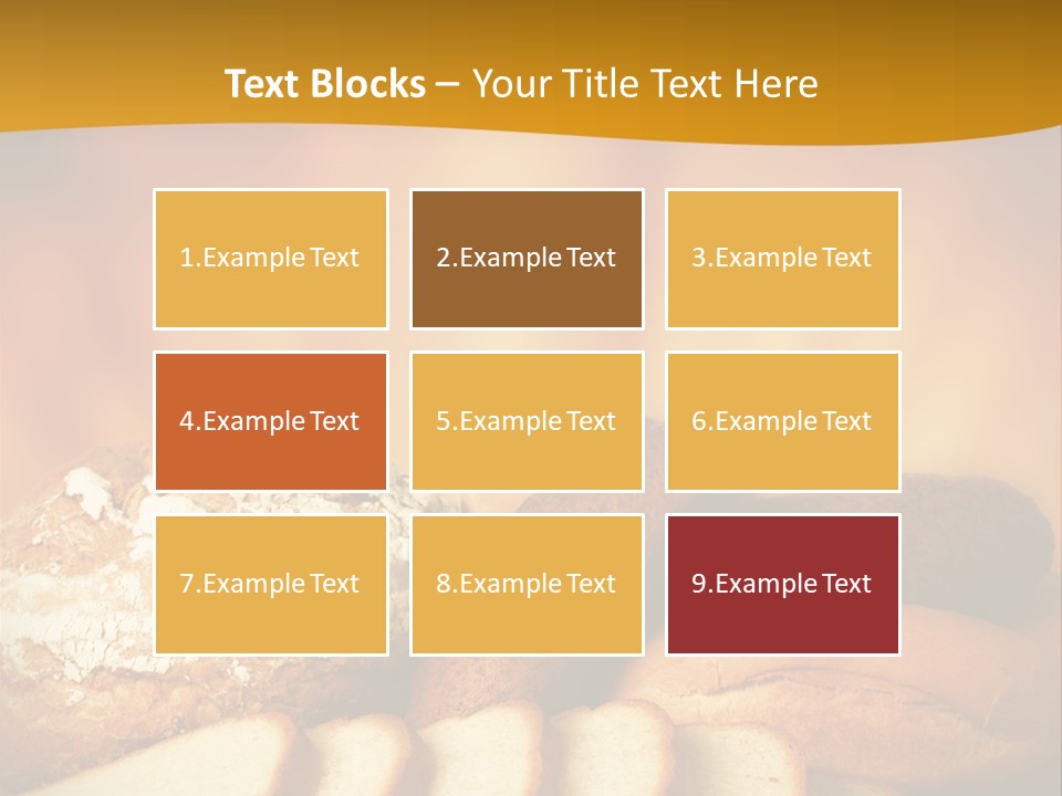 A Plate Of Bread With Slices Of Bread On It PowerPoint Template