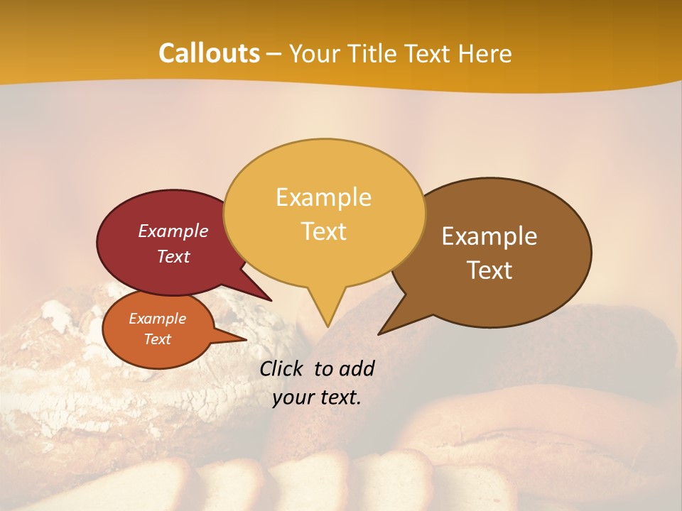 A Plate Of Bread With Slices Of Bread On It PowerPoint Template
