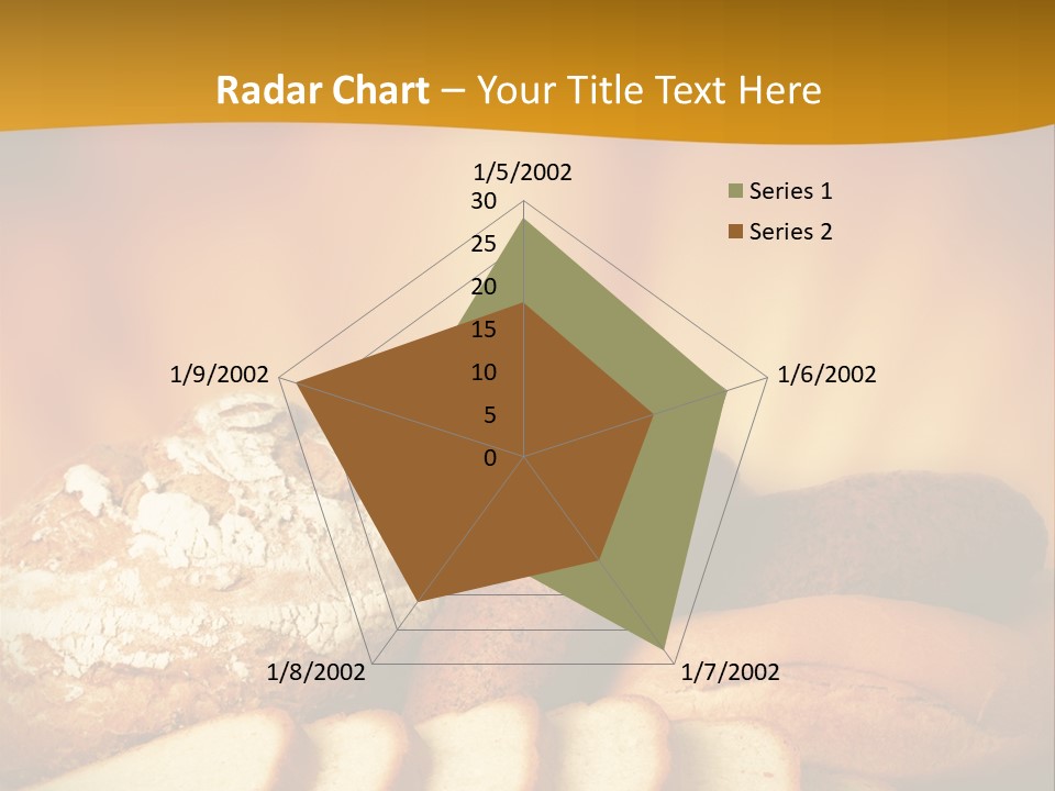 A Plate Of Bread With Slices Of Bread On It PowerPoint Template