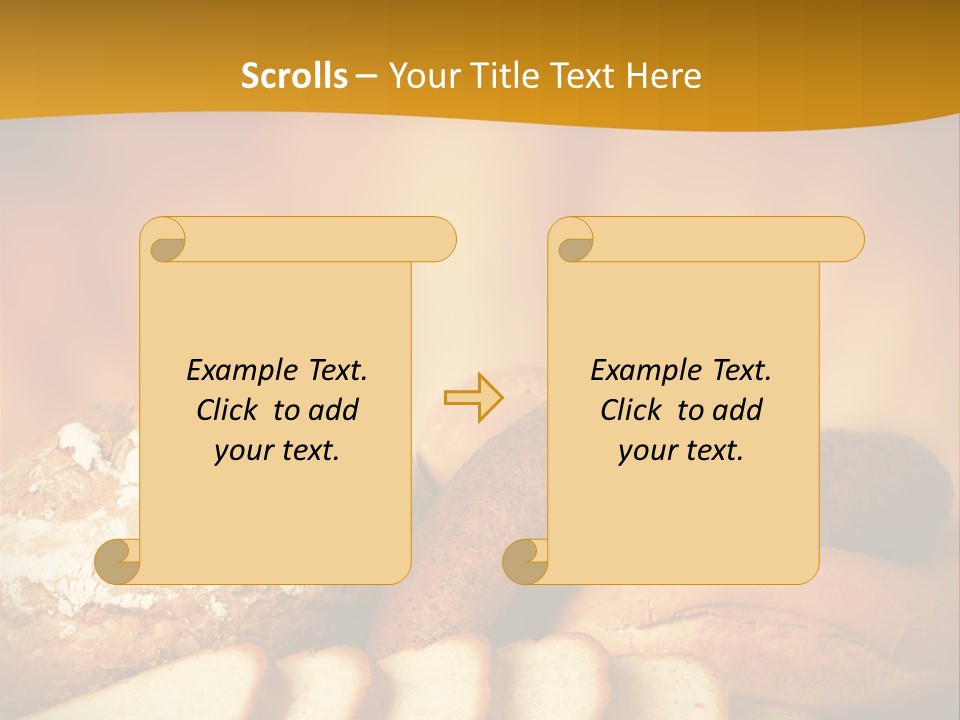 A Plate Of Bread With Slices Of Bread On It PowerPoint Template
