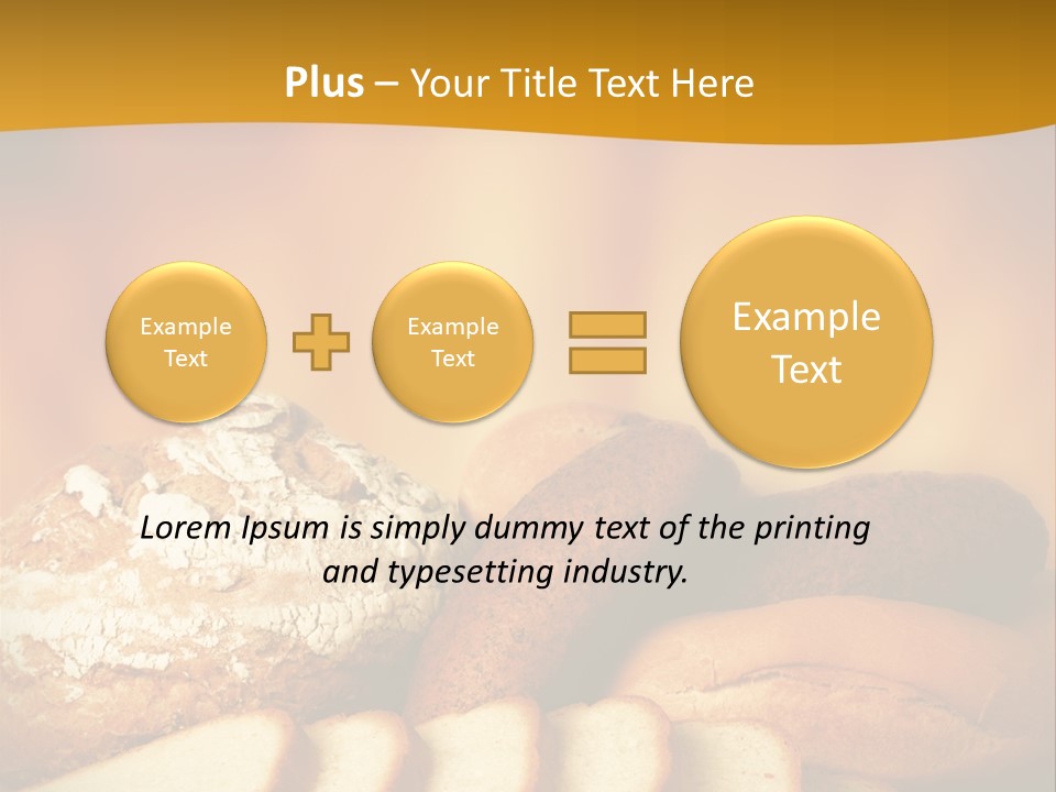 A Plate Of Bread With Slices Of Bread On It PowerPoint Template