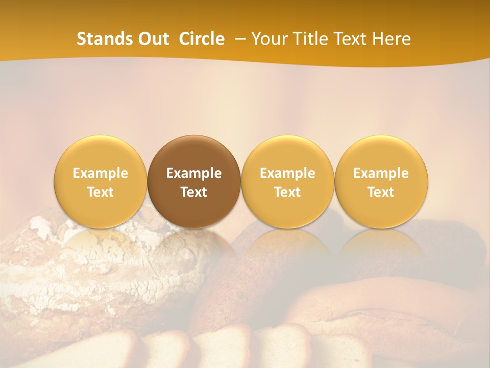 A Plate Of Bread With Slices Of Bread On It PowerPoint Template