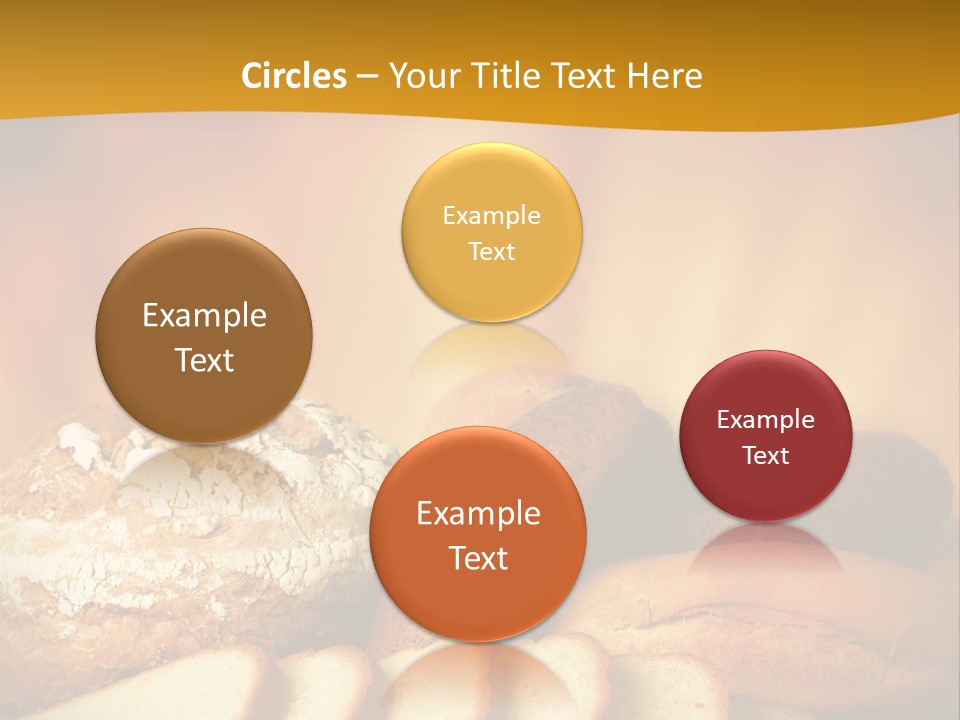 A Plate Of Bread With Slices Of Bread On It PowerPoint Template