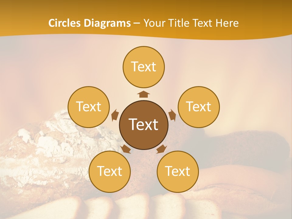 A Plate Of Bread With Slices Of Bread On It PowerPoint Template