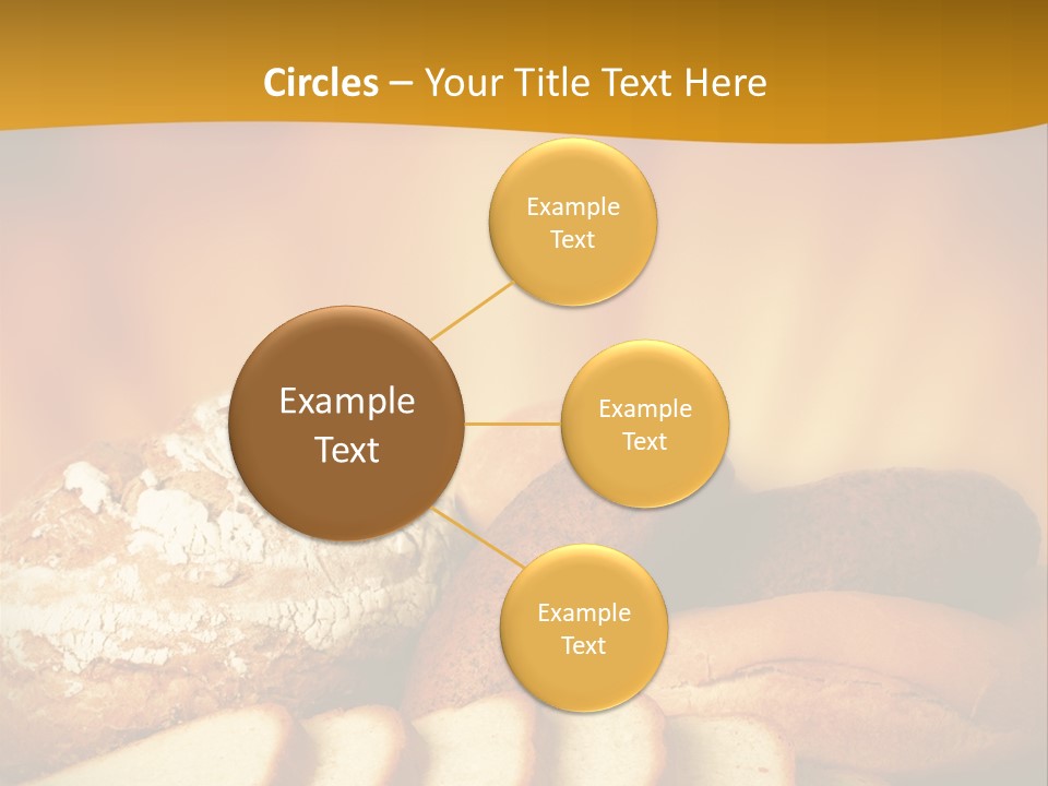 A Plate Of Bread With Slices Of Bread On It PowerPoint Template