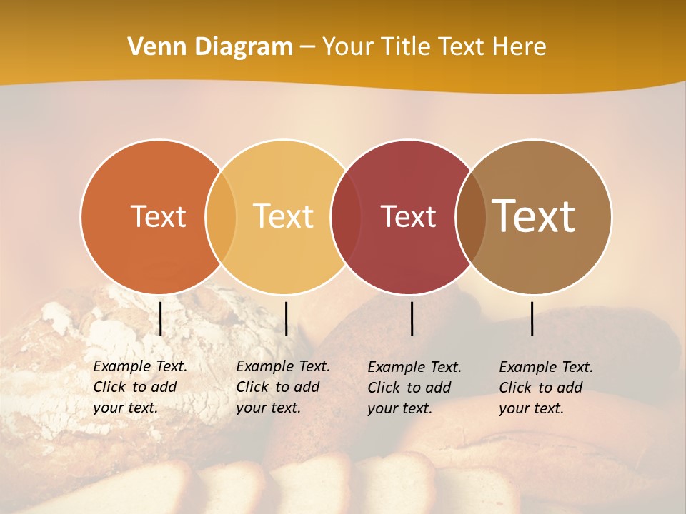 A Plate Of Bread With Slices Of Bread On It PowerPoint Template