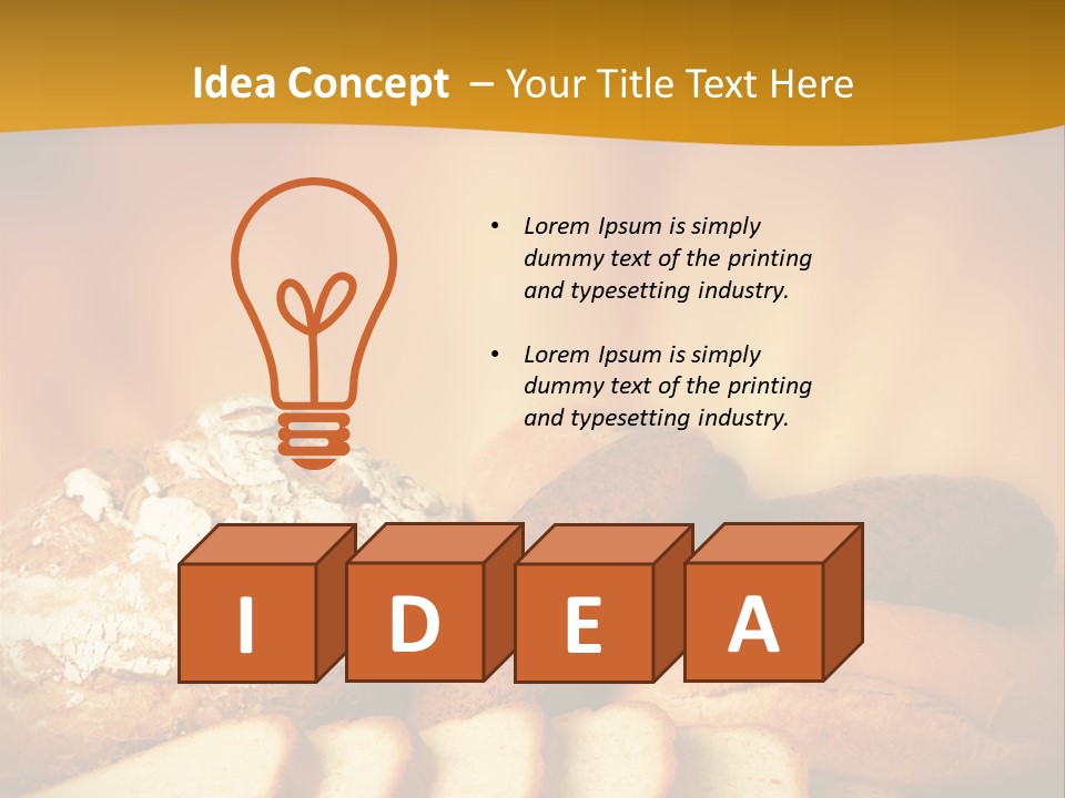 A Plate Of Bread With Slices Of Bread On It PowerPoint Template