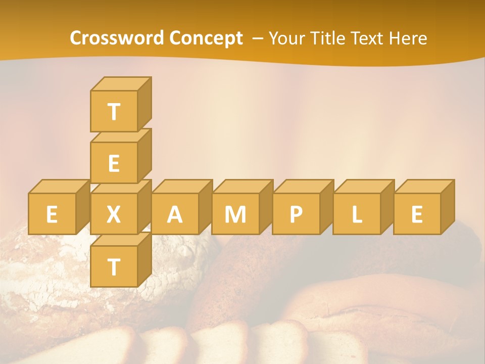 A Plate Of Bread With Slices Of Bread On It PowerPoint Template