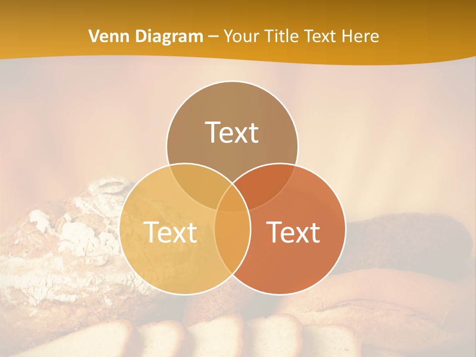 A Plate Of Bread With Slices Of Bread On It PowerPoint Template