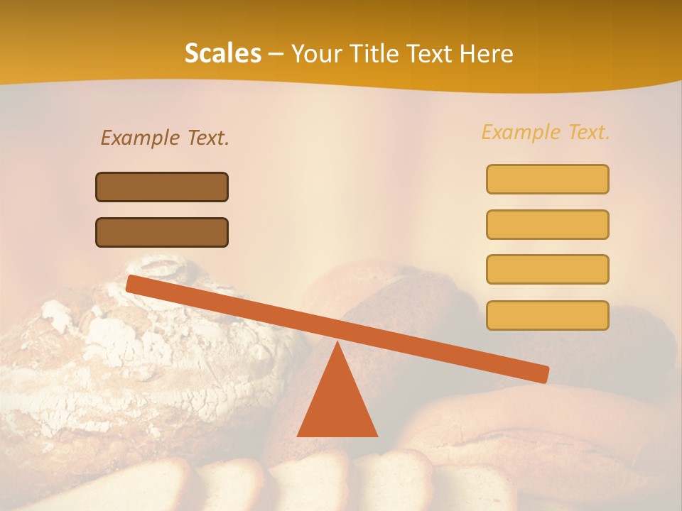 A Plate Of Bread With Slices Of Bread On It PowerPoint Template