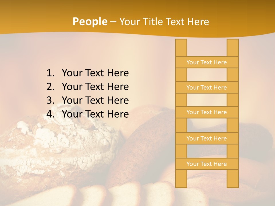 A Plate Of Bread With Slices Of Bread On It PowerPoint Template