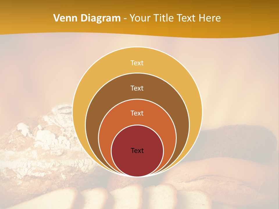 A Plate Of Bread With Slices Of Bread On It PowerPoint Template