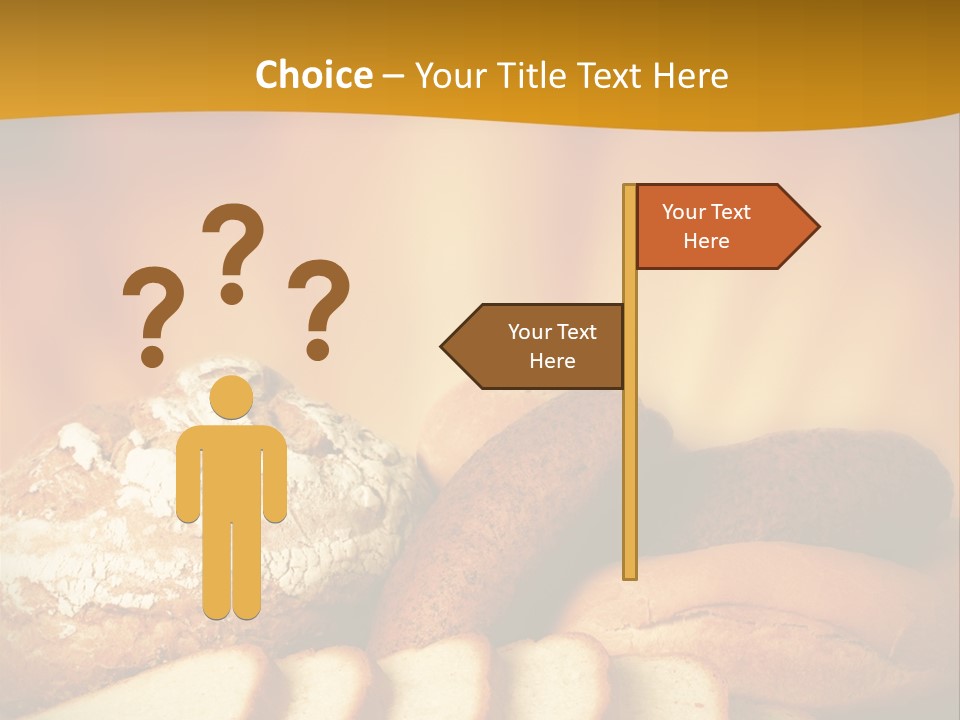 A Plate Of Bread With Slices Of Bread On It PowerPoint Template