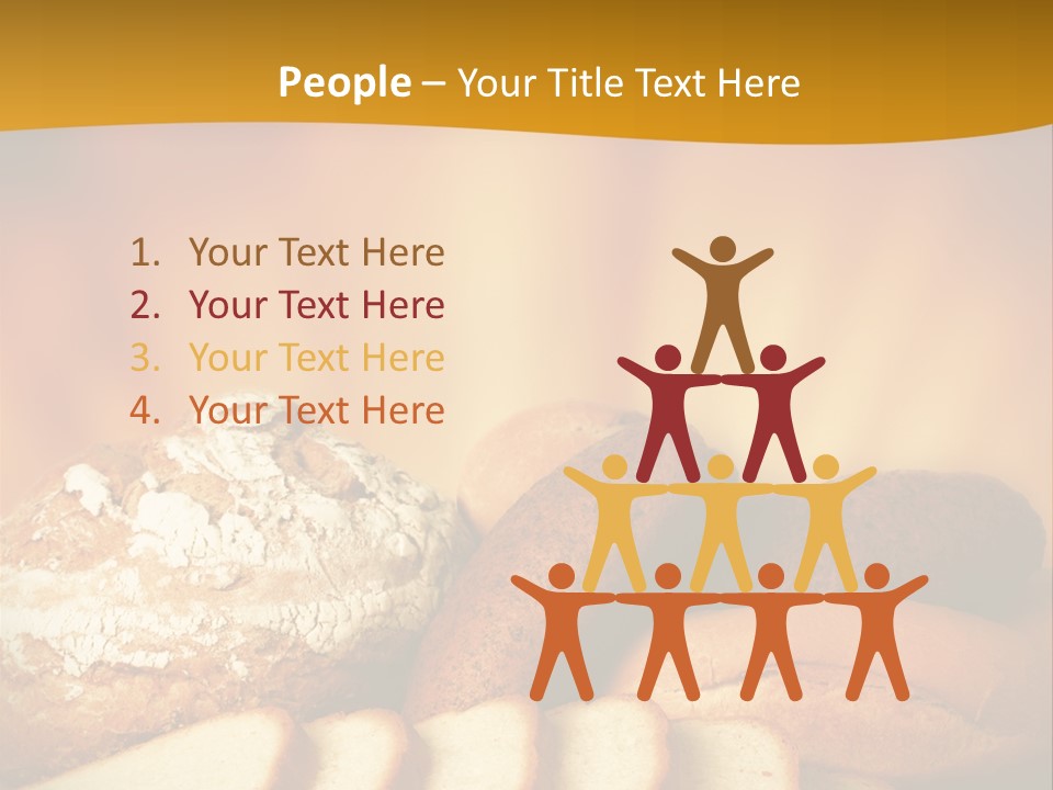 A Plate Of Bread With Slices Of Bread On It PowerPoint Template