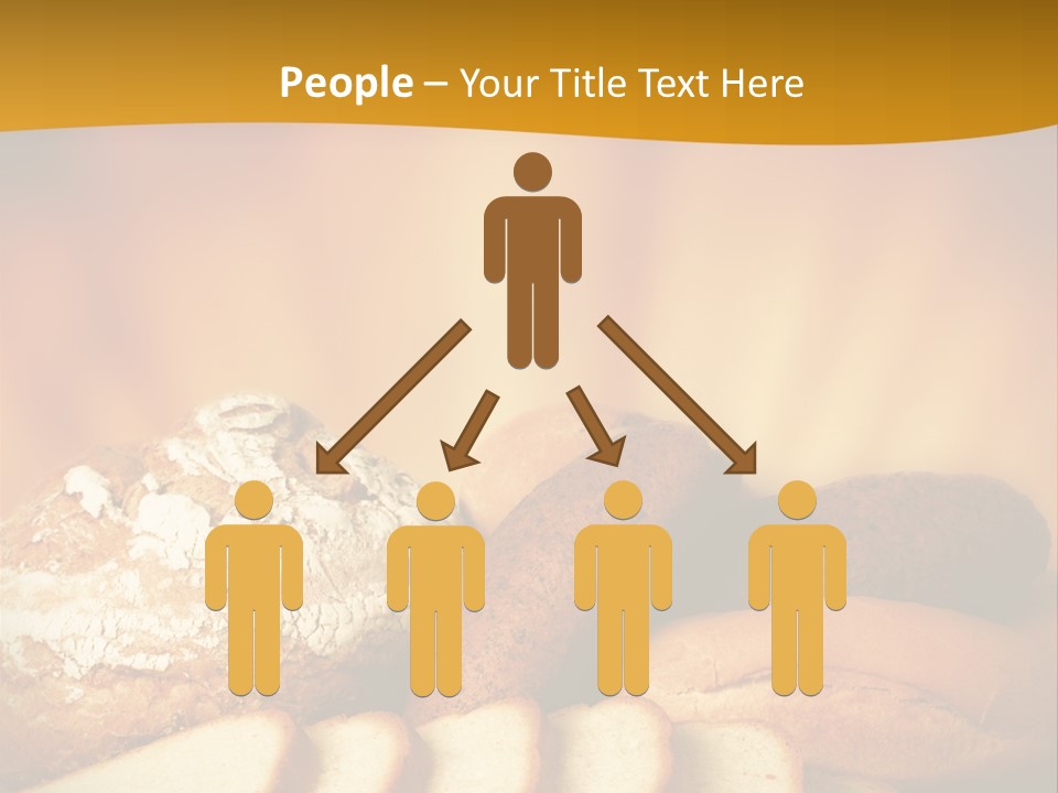 A Plate Of Bread With Slices Of Bread On It PowerPoint Template