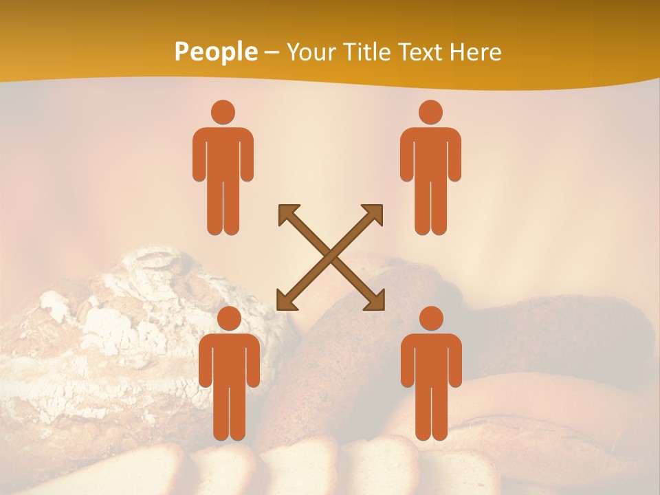 A Plate Of Bread With Slices Of Bread On It PowerPoint Template