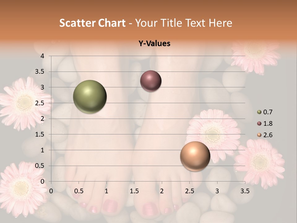 A Woman's Feet In A Bowl Of Rocks With Pink Flowers PowerPoint Template