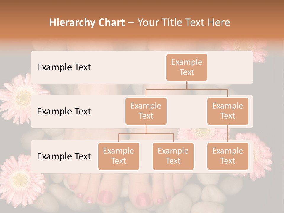 A Woman's Feet In A Bowl Of Rocks With Pink Flowers PowerPoint Template