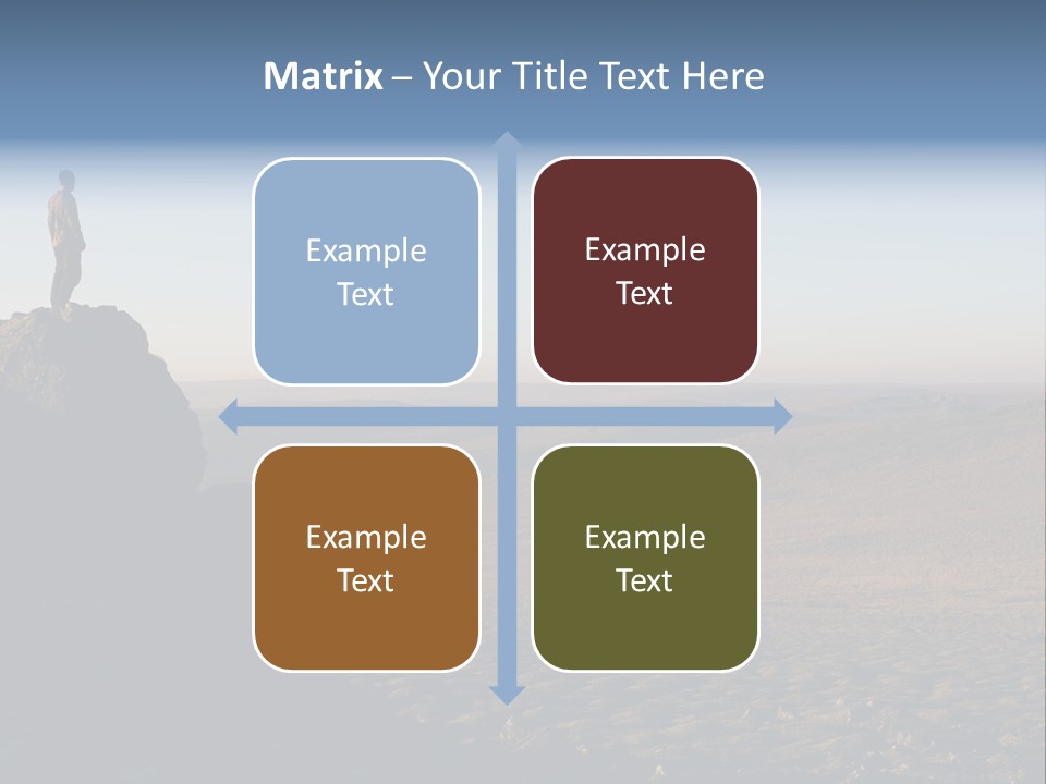 A Man Standing On Top Of A Large Rock PowerPoint Template