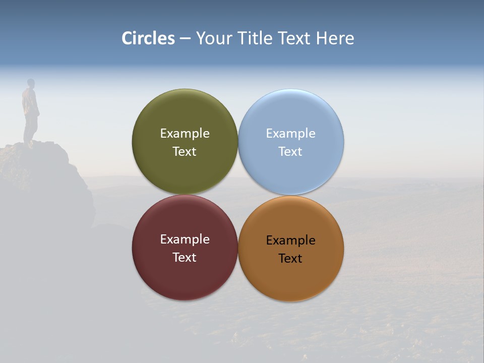 A Man Standing On Top Of A Large Rock PowerPoint Template