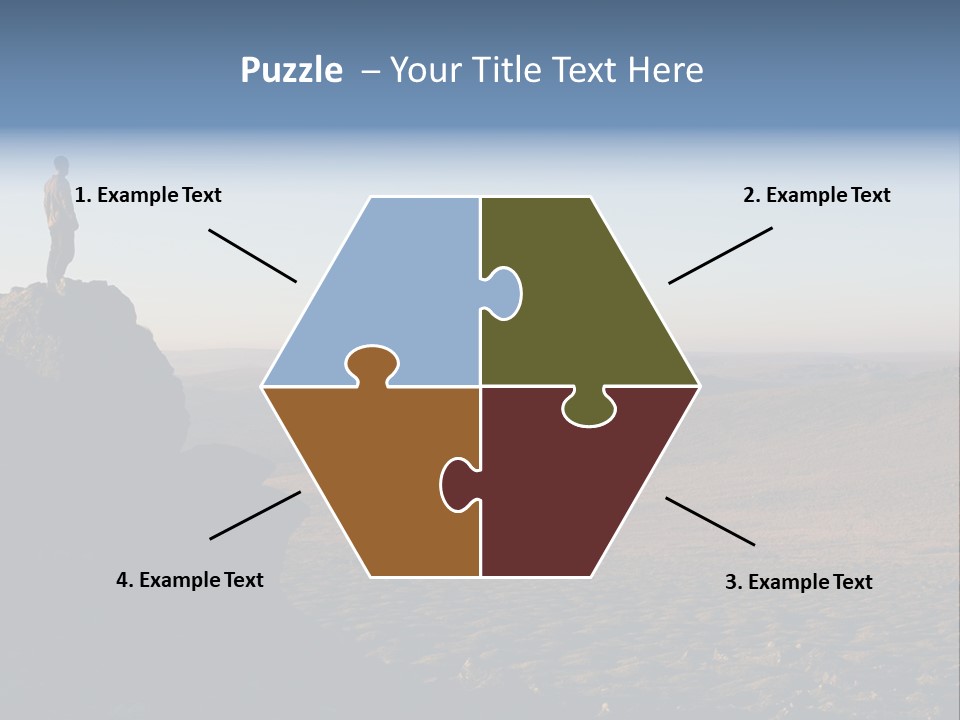 A Man Standing On Top Of A Large Rock PowerPoint Template