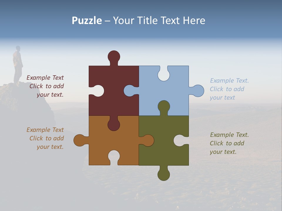 A Man Standing On Top Of A Large Rock PowerPoint Template