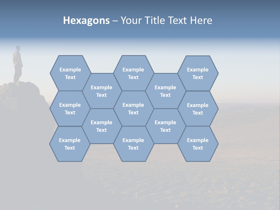 A Man Standing On Top Of A Large Rock PowerPoint Template