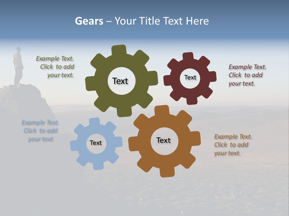 A Man Standing On Top Of A Large Rock PowerPoint Template