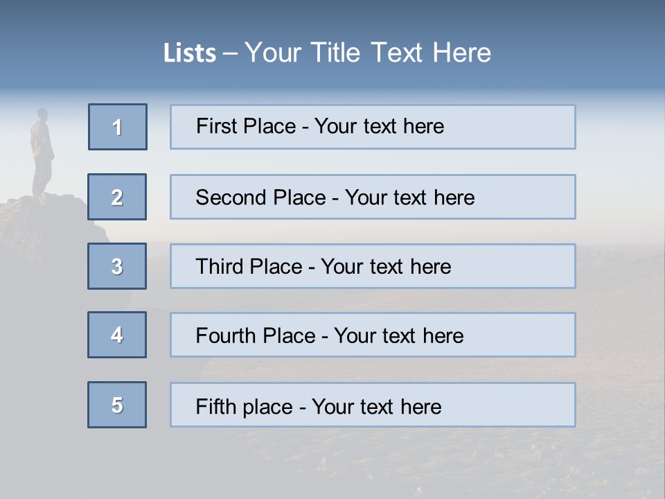 A Man Standing On Top Of A Large Rock PowerPoint Template