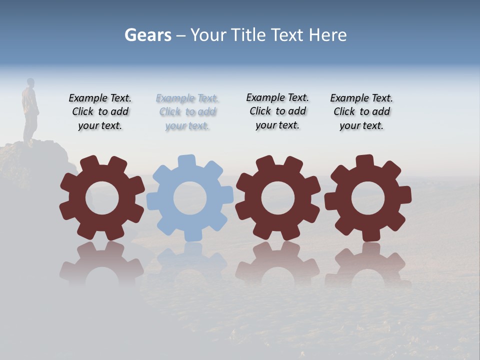 A Man Standing On Top Of A Large Rock PowerPoint Template