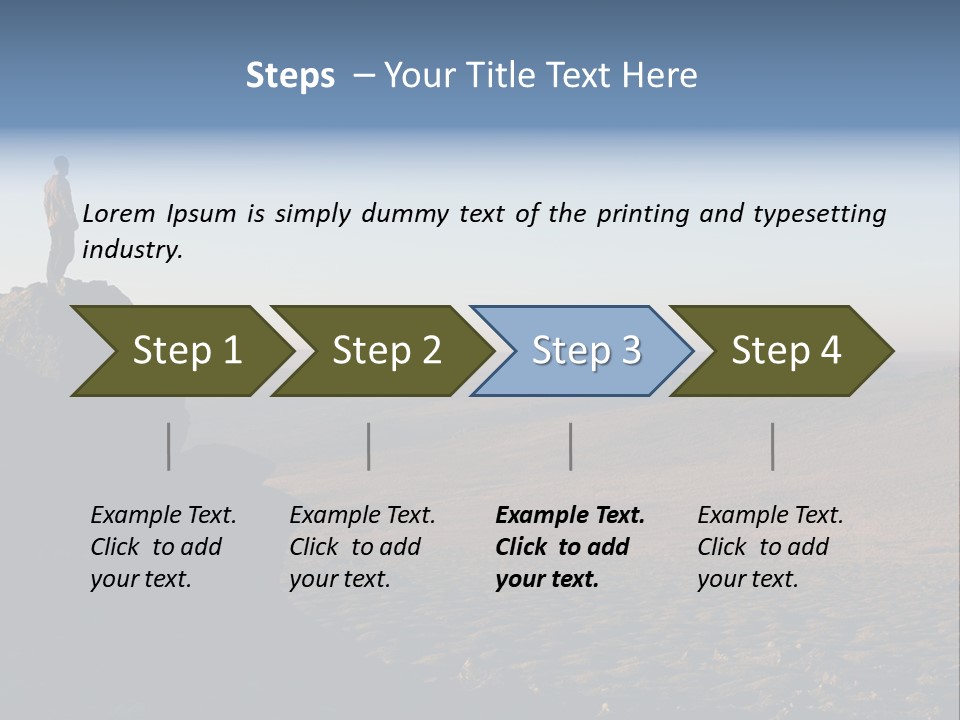 A Man Standing On Top Of A Large Rock PowerPoint Template