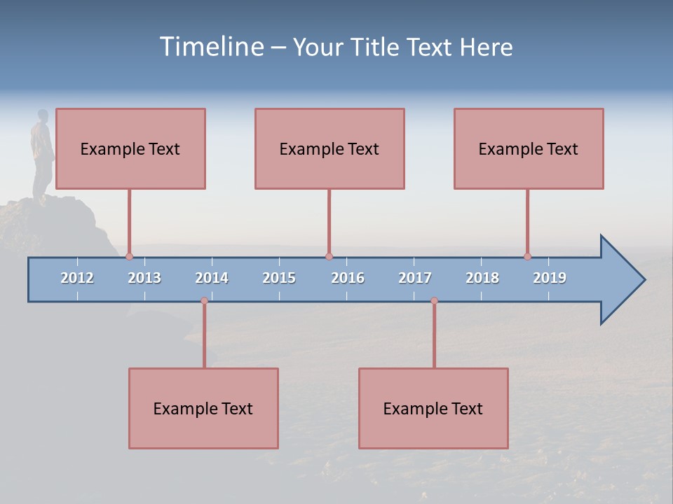 A Man Standing On Top Of A Large Rock PowerPoint Template