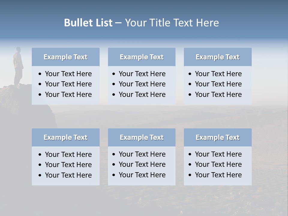 A Man Standing On Top Of A Large Rock PowerPoint Template