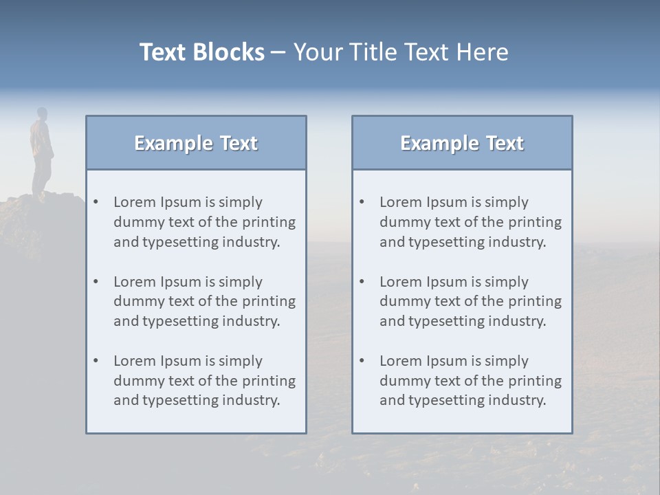A Man Standing On Top Of A Large Rock PowerPoint Template