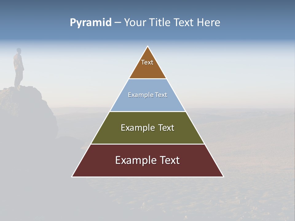A Man Standing On Top Of A Large Rock PowerPoint Template