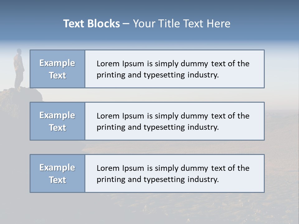 A Man Standing On Top Of A Large Rock PowerPoint Template