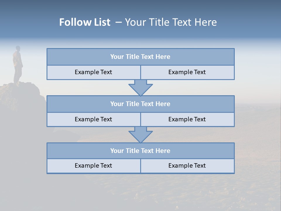 A Man Standing On Top Of A Large Rock PowerPoint Template