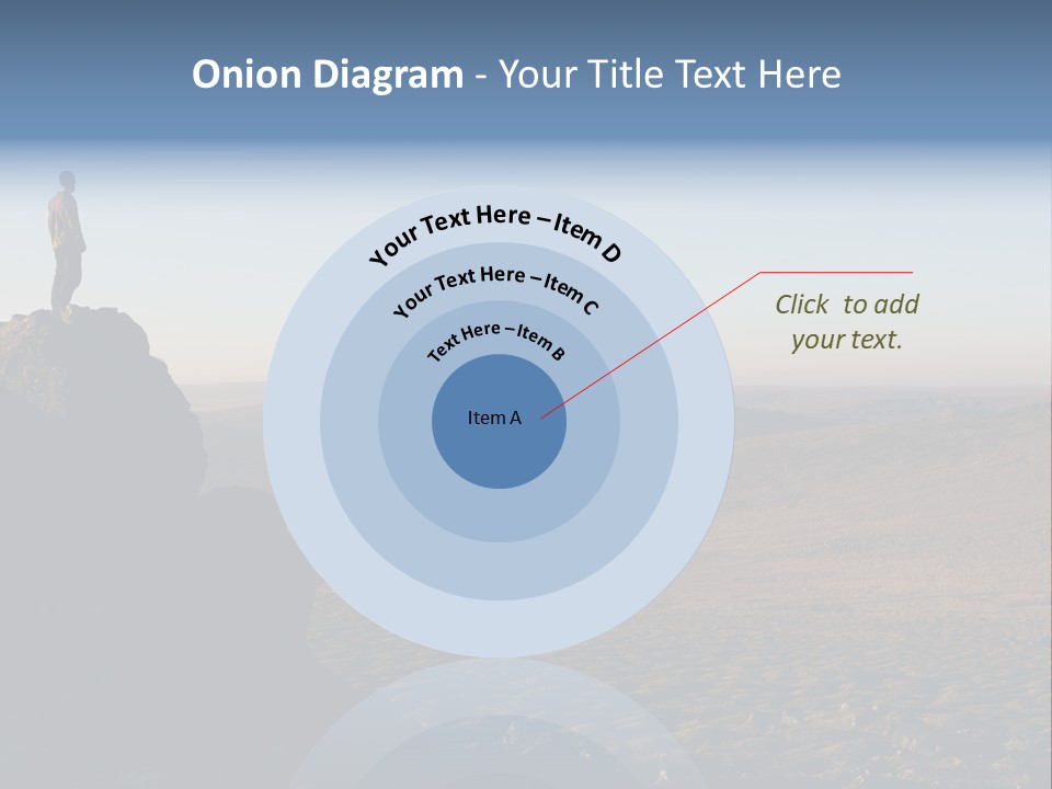 A Man Standing On Top Of A Large Rock PowerPoint Template