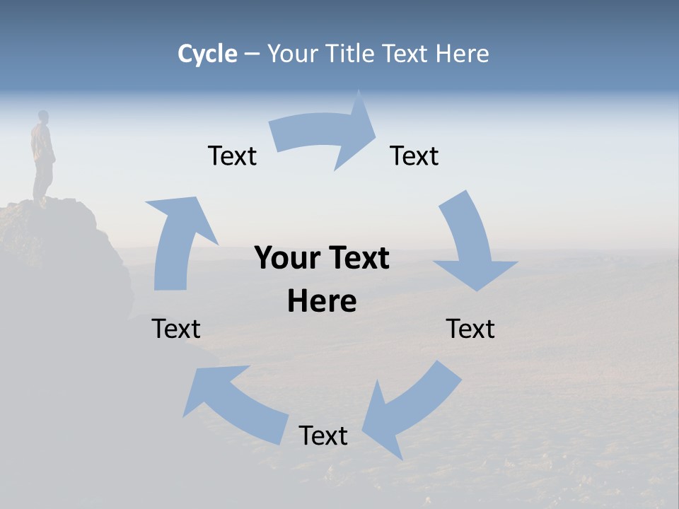 A Man Standing On Top Of A Large Rock PowerPoint Template