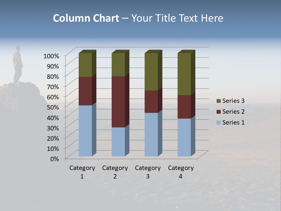 A Man Standing On Top Of A Large Rock PowerPoint Template