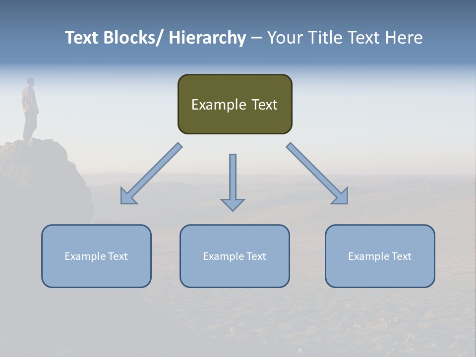 A Man Standing On Top Of A Large Rock PowerPoint Template