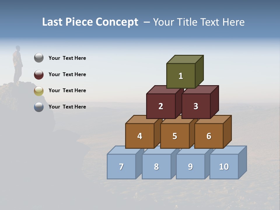 A Man Standing On Top Of A Large Rock PowerPoint Template