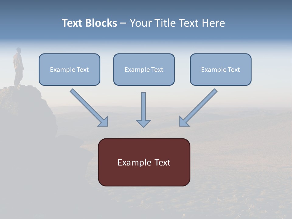 A Man Standing On Top Of A Large Rock PowerPoint Template