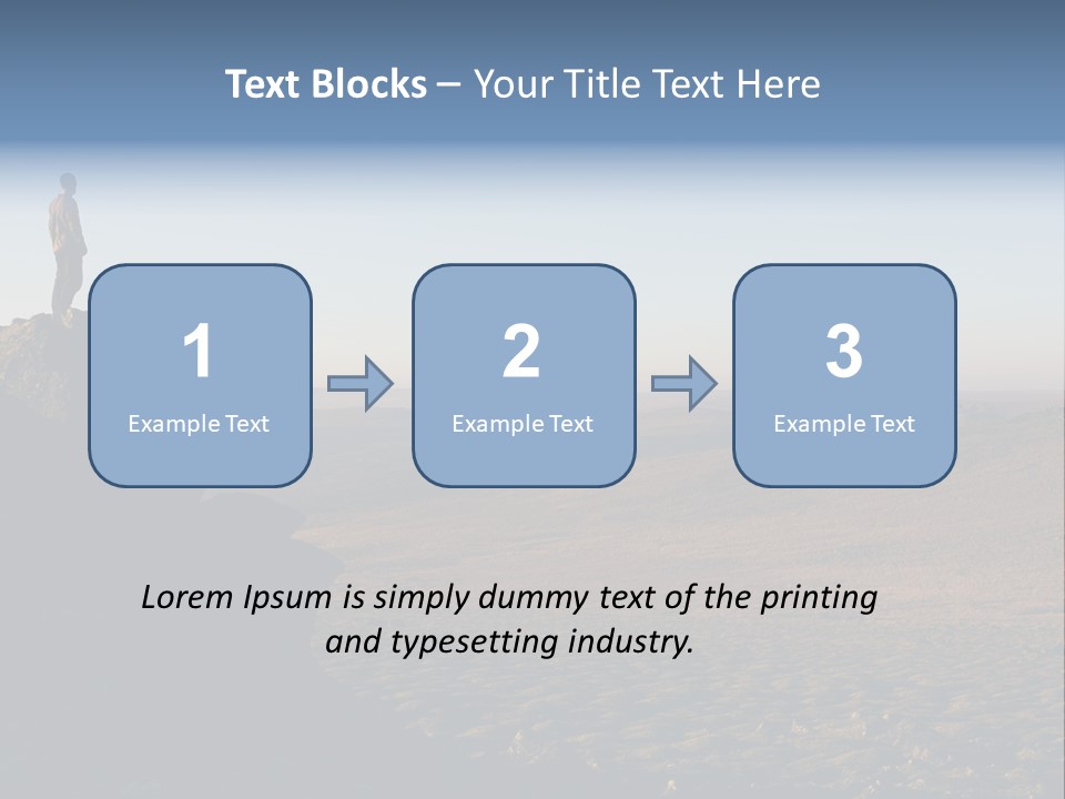 A Man Standing On Top Of A Large Rock PowerPoint Template