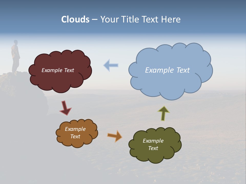 A Man Standing On Top Of A Large Rock PowerPoint Template