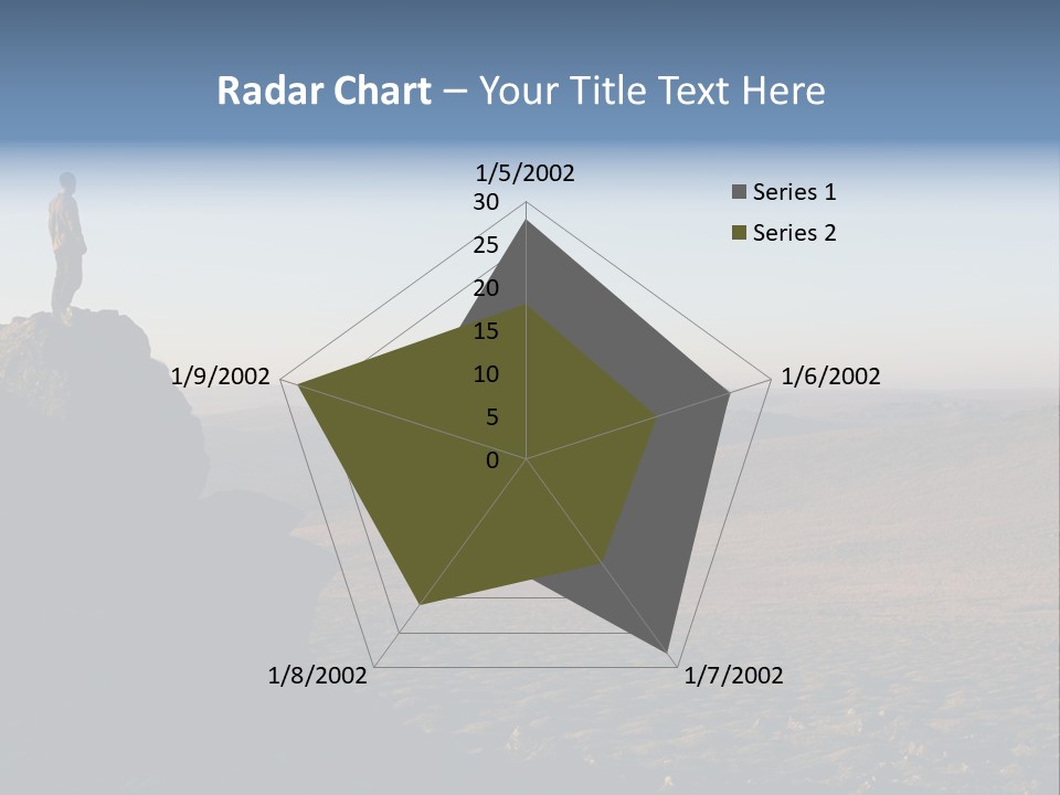 A Man Standing On Top Of A Large Rock PowerPoint Template