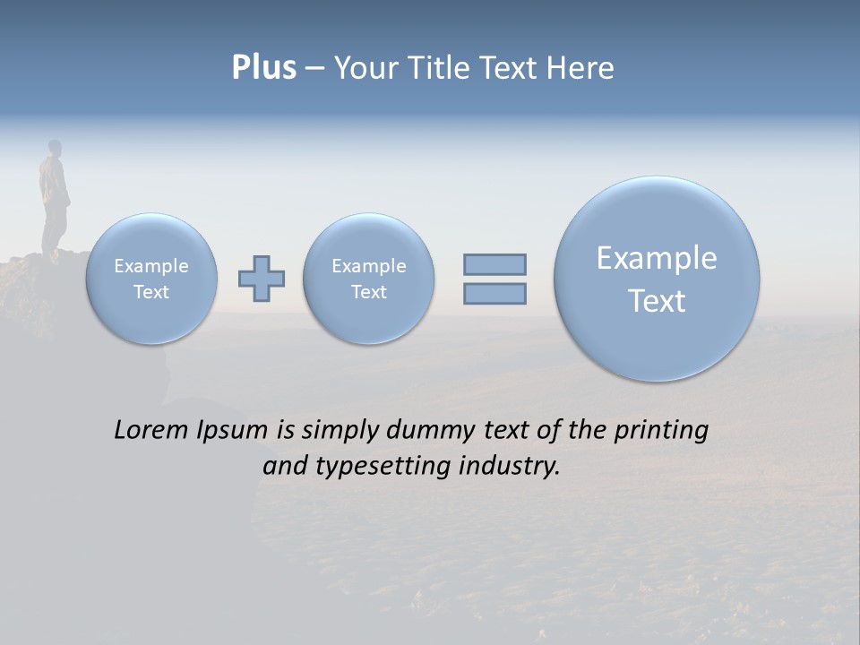 A Man Standing On Top Of A Large Rock PowerPoint Template