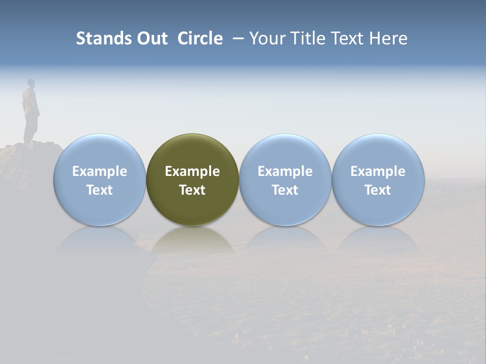 A Man Standing On Top Of A Large Rock PowerPoint Template