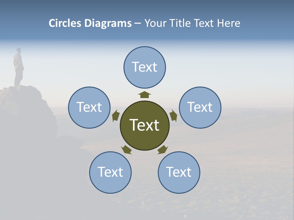 A Man Standing On Top Of A Large Rock PowerPoint Template